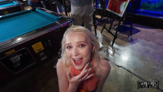 Phoebe Blue gets cum in her mouth in POV