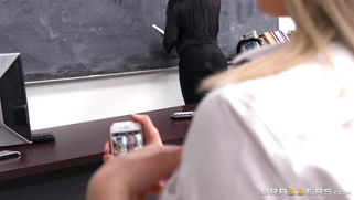 Giselle Palmer caught by Romi Rain when was taking naughty pictures of herself