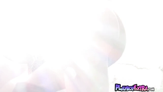 Teen posing naked in front of the mirror