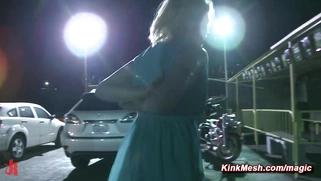 Tied blonde anally fisted and fucked