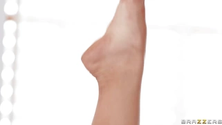 Briana Banderas spread her legs and got pussy railed on the table