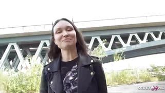 GERMAN SCOUT - Skinny MILF Anal Casting