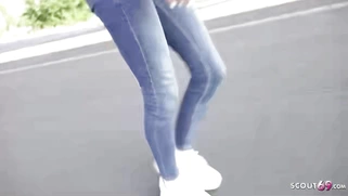 GERMAN SCOUT - Skinny MILF Anal Casting