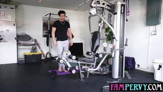 Ebony stepsis greases her stepbros pole