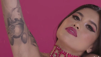 Petite latina teen unwrapping her pussy