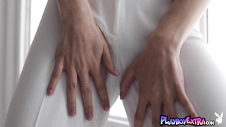 Czech teen reveals her big natural tits