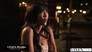 Gorgeous VIXEN duo Fibi Euro and Emiri Momota share a huge cock in a hot threesome