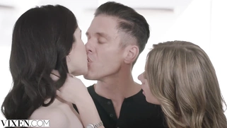 VIXEN Two models passionately fuck a photographer