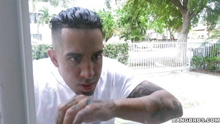 Horny teen Audrey Royal masturbating with a lollipop