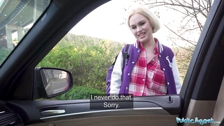 A gorgeous blonde was grabbed up and had a hard fuck in her dripping wet pussy