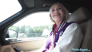 A gorgeous blonde was grabbed up and had a hard fuck in her dripping wet pussy