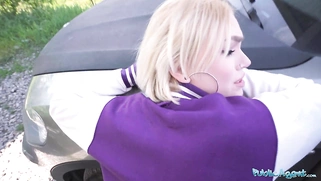 A gorgeous blonde was grabbed up and had a hard fuck in her dripping wet pussy