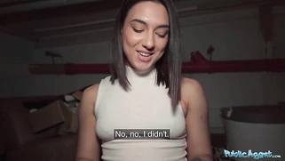 Beautiful Brunette Biology Student Cums Over a Stranger Cock