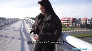 Brunette with a beautiful bubble butt fucking a big fat cock