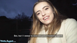 French Babe Alba Lala Shows Off Her Small Tits on the Street