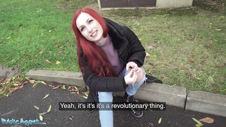 Redhead Brit Shows Off Her Pierced Tits Before Basement Fuck Creampie