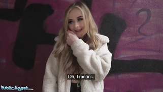 Blonde Brit Babe POV Blowjob and Fucked Outside