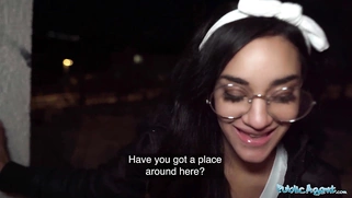 Capri Lmonde is fucked hard over a washing machine by a huge cock