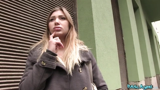 Curvy Blonde with Large Boobs Fucked and Spunked on her Pussy