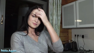 Wearing black underwear, Leanne Lace flashes her booty