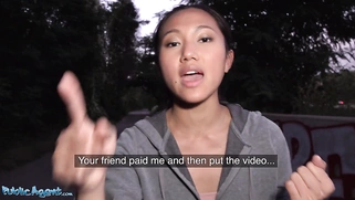 Agent fucks Asian babe May Thai doggy style