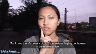 Agent fucks Asian babe May Thai doggy style