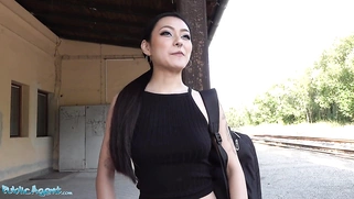 Japanese beauty Rae Lil Black fucks for cash