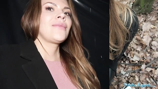 Hot Russian shaven pussy fucked for cash