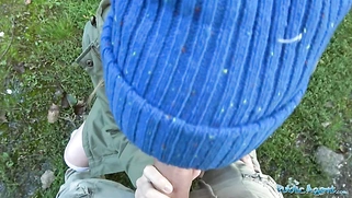 Lost dog leads to hot public sex