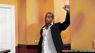 Richelle Ryan Gets Some BBC Cum on Her Leg