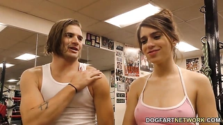 Joseline Kelly Fucks Trainer's Big Cock Next To Her Husband