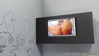 Ebony Yara Sky's First Gloryhole Experience