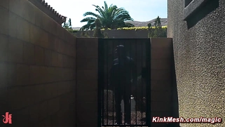 Guy rough fucks bound thief