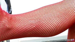 Short Hair Teen Fucked at Gloryhole