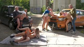 Fake Taxi - Hardcore Rough Outdoor Orgy With Eden Ivy, Rebecca Volpetti, Lady Gang And Jennifer Mendes