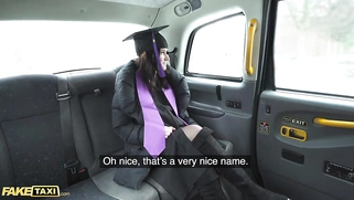 Fake Taxi University Graduate Melanie Mendez Takes Off Her Robe