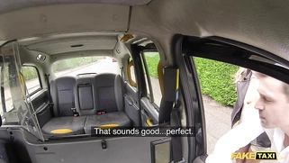 FakeTaxi Horny couple take taxi for sex