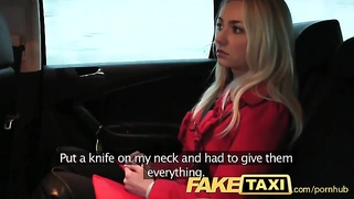 Beautiful blonde was late for a meeting with her husband