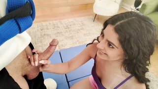 My Big Dick Spanks Angel Gostosa’s Ass in a Cumshot Dojo Romp!