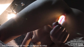 Hot Blondie Gapes Her Gash with Close-Ups