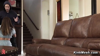 Sexy babe dominated and rough fucked