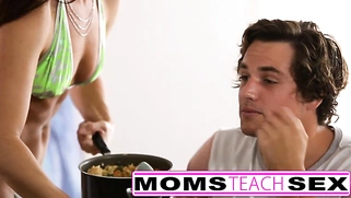 Cheating wife seduces teen and stepson