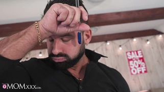 Hot stunning raven-haired babe with big tits and a juicy big ass gets creampied