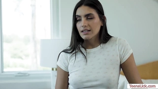 Lesbian babe licks and scissor fucks her roommate