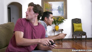 Nicole Aniston wearing sexy negligee is cleaning the room