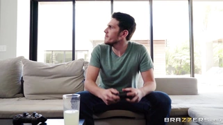 Busty MILF Reagan Foxx gets fingered by her son's friend