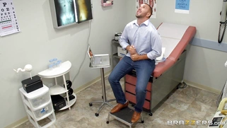 Dr. Julia Ann decided to help Keiran ejaculate in fertility clinic