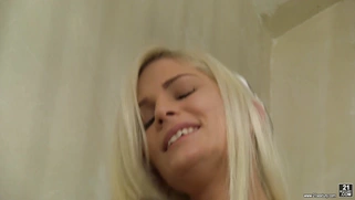 Prisoner Candee Licious rides guard Nick Ross with her pussy