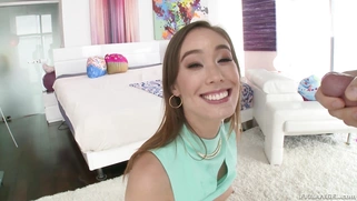 Porn newcomer Christy Love sucks Mike Adriano's massive cock