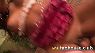 Eager girl picks up street female and fills her honeypot with mad XXX action!